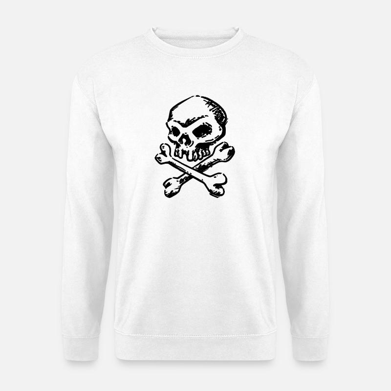 Skull Totenkopf - Unisex Pullover - Weiß