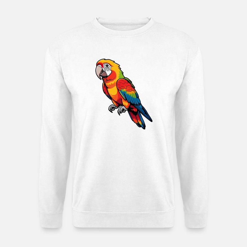 Prachtpapagei Farbenspiel - Unisex Pullover - Weiß