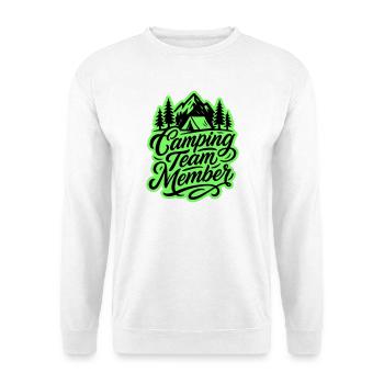 Camping Team Zelt Berge - Unisex Pullover - Weiß - Vorne