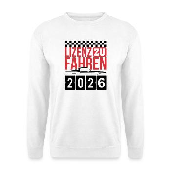 Driving License 2026 Driving Test Driving License Test - Unisex Sweatshirt - white - Front