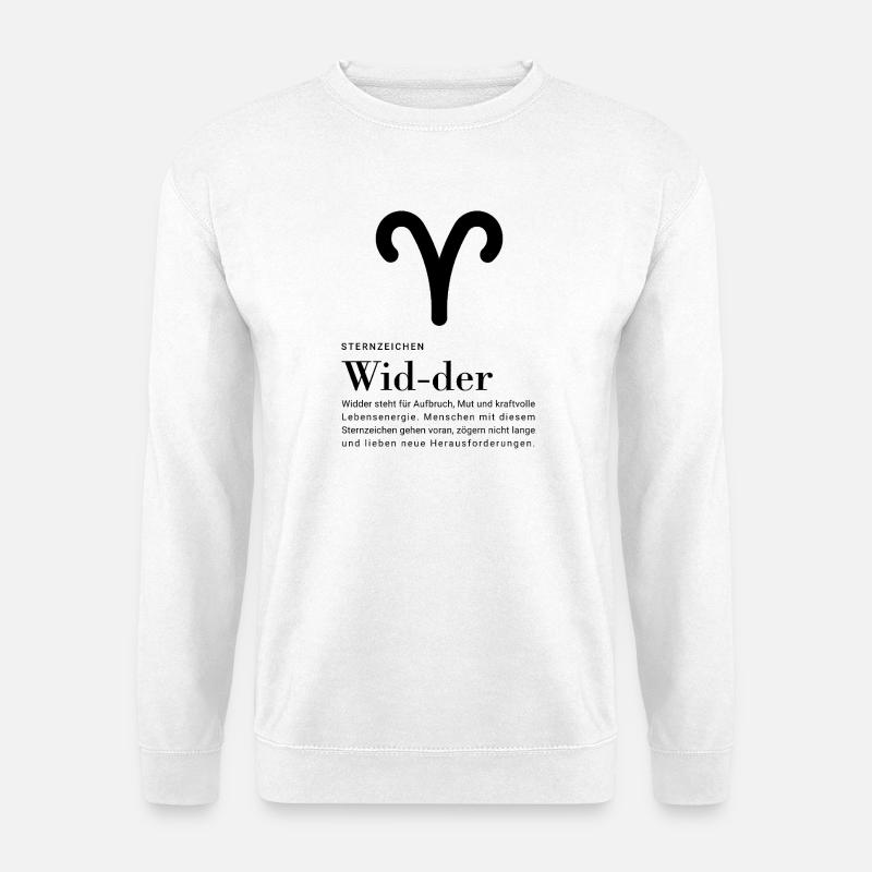 Sternzeichen Widder - Unisex Pullover - Weiß