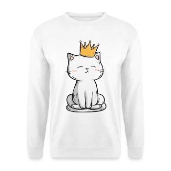 Roi des chats - Sweat-shirt Unisexe - blanc - Devant