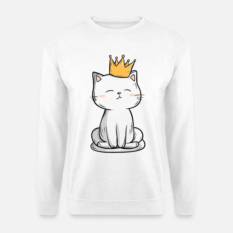 Katzenkönig - Unisex Pullover - Weiß