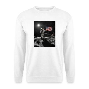 Astronaute sur la lune - Sweat-shirt Unisexe - blanc - Devant
