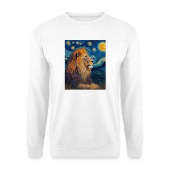 Löwe Van Gogh - Unisex Pullover - Weiß - Vorne