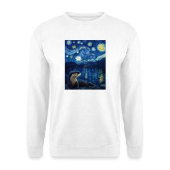 Loutre Van Gogh - Sweat-shirt Unisexe - blanc - Devant
