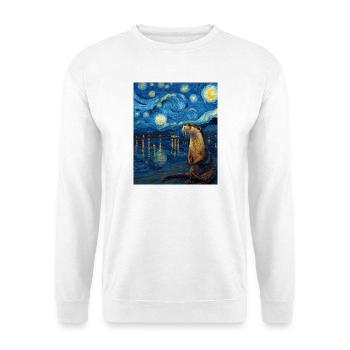 Loutre Van Gogh - Sweat-shirt Unisexe - blanc - Devant