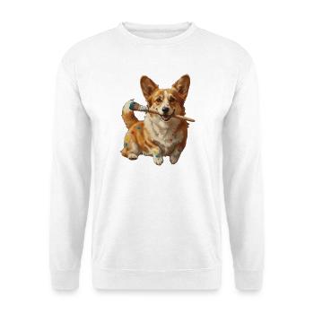Corgi Artist with a Brush - Unisex Sweatshirt - white - Front