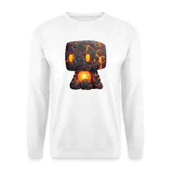Lava Golem Flint Style - Unisex Sweatshirt - white - Front