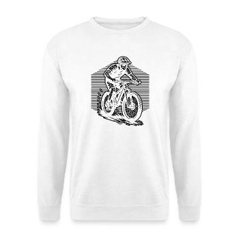 Motif emblématique du VTT - Sweat-shirt Unisexe - blanc - Devant