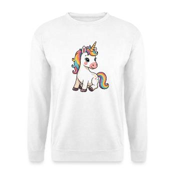 Licorne mignonne - Sweat-shirt Unisexe - blanc - Devant