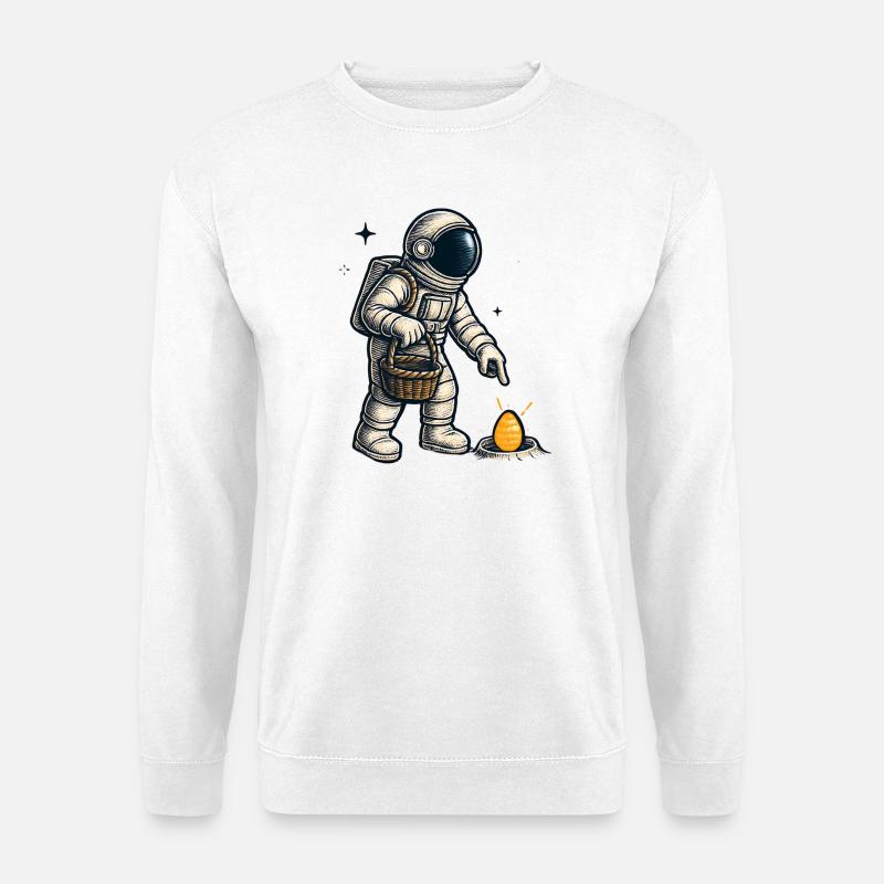 Astronaut Egg Exploration - Unisex Sweatshirt - white