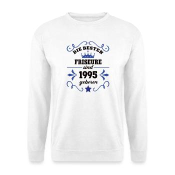 Hairdresser Birthday Vintage 1995 Hairdresser Colleagues - Unisex Sweatshirt - white - Front