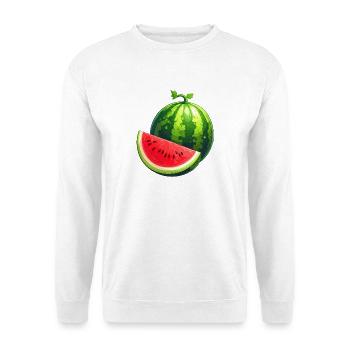 Pastèque - Sweat-shirt Unisexe - blanc - Devant