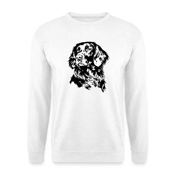 Deutsch Langhaar Portrait Jagdhunde Hunde Wilsigns - Unisex Pullover - Weiß - Vorne
