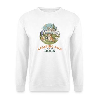 Camping And Dogs - Unisex Sweatshirt - white - Front