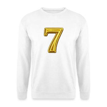Golden Seven Gloss Design - Sweat-shirt Unisexe - blanc - Devant