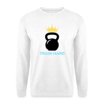 Kettlebell Crown Train Hard - Unisex Sweatshirt - white - Front