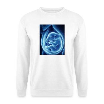 Blue Ultrasonic Baby in Womb - Unisex Sweatshirt - white - Front