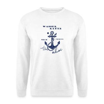 Ahoi Anker Nautik Design - Unisex Pullover - Weiß - Vorne