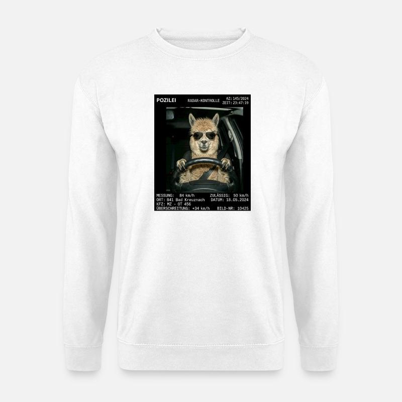 Alpaka Geblitzt - Unisex Pullover - Weiß