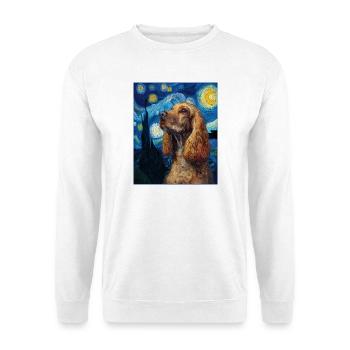 Cocker Spaniel Hund - Unisex Pullover - Weiß - Vorne