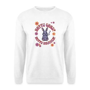Canabis Hase - Hattu Gras? - Unisex Pullover - Weiß - Vorne