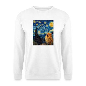 Zwergspitz Spitz Pomeranian - Sweat-shirt Unisexe - blanc - Devant