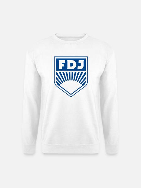 FDJ - Freie Deutsche Jugend Abzeichen (einfarbig) - Unisex Pullover - Weiß