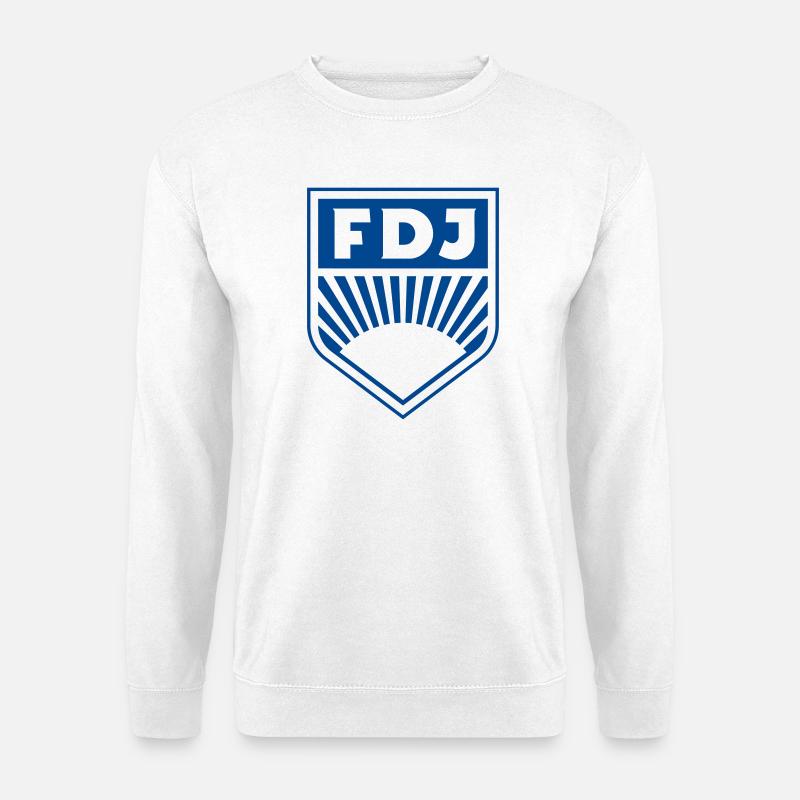FDJ - Freie Deutsche Jugend Abzeichen (einfarbig) - Unisex Pullover - Weiß