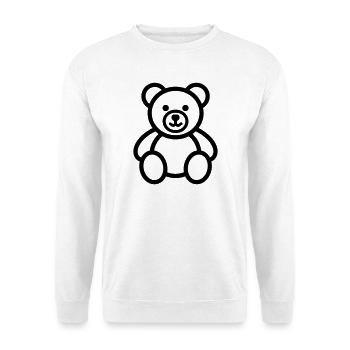 ours - Sweat-shirt Unisexe - blanc - Devant