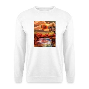 Surrealer Herbst in Estuario - Unisex Pullover - Weiß - Vorne