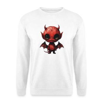Diable Rouge Flippant Mignon - Sweat-shirt Unisexe - blanc - Devant