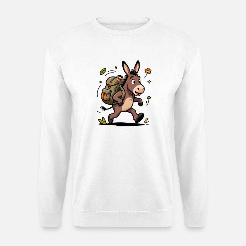 Donkey Hiker Adventure - Unisex Sweatshirt - white
