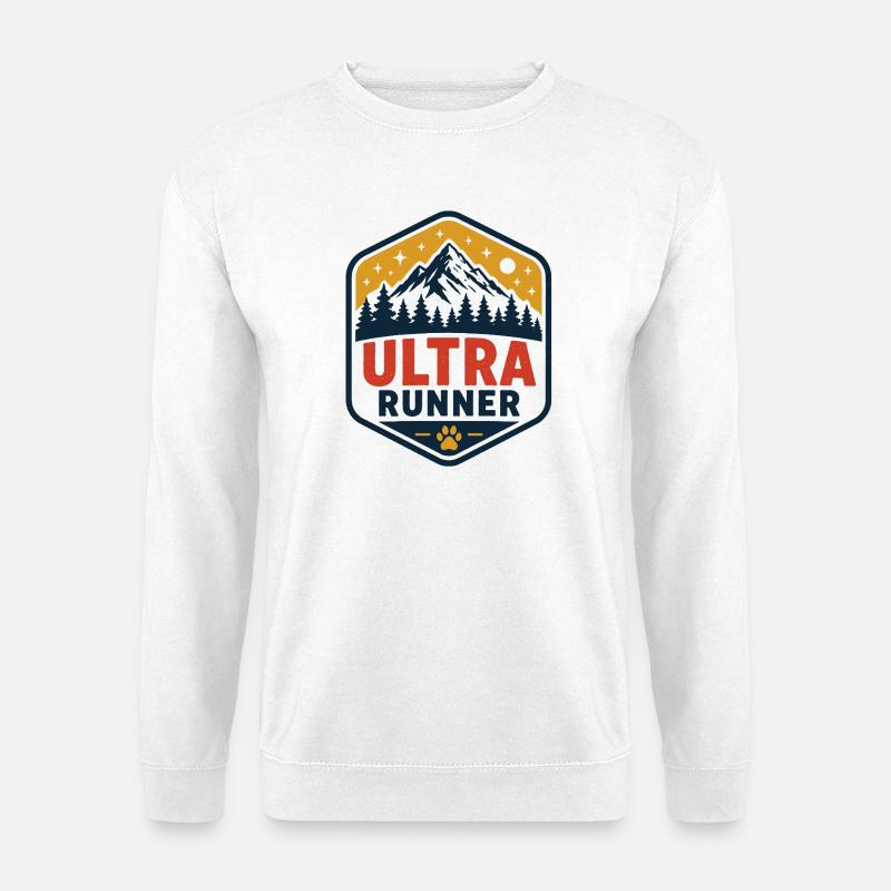 Coureur d’ultra - Sweat-shirt Unisexe - blanc
