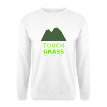 Neon Mountains Touch Grass - Unisex Sweatshirt - white - Front