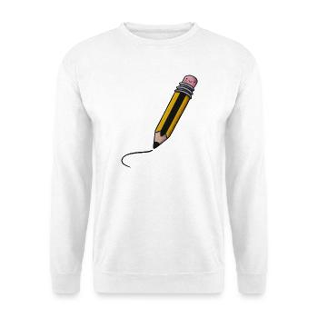 Freundlicher Kawaii Bleistift - Unisex Pullover - Weiß - Vorne