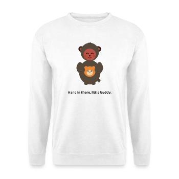 Süßes Punch the Monkey virales Meme-T-Shirt - Unisex Pullover - Weiß - Vorne