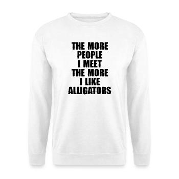 Plus je rencontre de gens – plus j’aime A - Sweat-shirt Unisexe - blanc - Devant