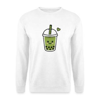Süßer Kawaii Matcha Boba Tee - Unisex Pullover - Weiß - Vorne