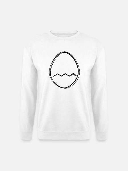 Osterei handgezeichnet - Unisex Pullover - Weiß