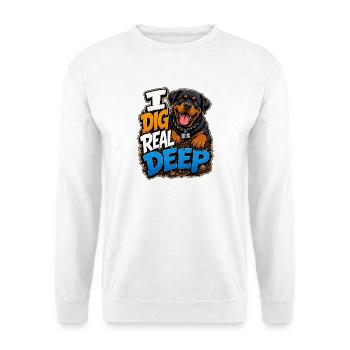 Rottweiler - Unisex Pullover - Weiß - Vorne - Alina (178cm) & Michal (187cm)