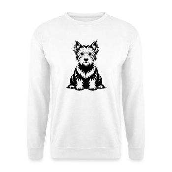 West Highland White Terrier - Unisex Pullover - Weiß - Vorne - Alina (178cm) & Michal (187cm)