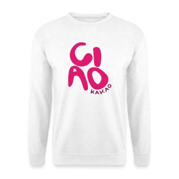 Ciao Kakao - Unisex Pullover - Weiß - Vorne - Alina (178cm) & Michal (187cm)
