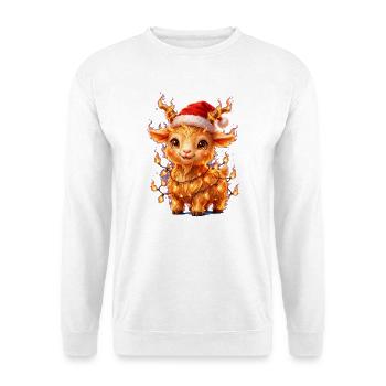 Little Firecracker Goat Weihnachts feuer ziege - Unisex Pullover - Weiß - Vorne - Alina (178cm) & Michal (187cm)
