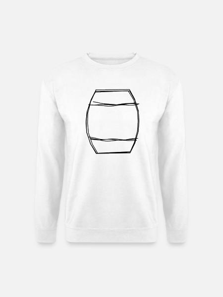 Fass handgezeichnet - Unisex Pullover - Weiß