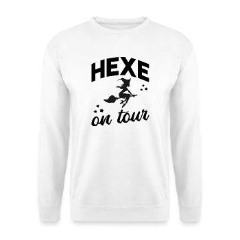 Hexe Halloween - Unisex Pullover - Weiß - Vorne - Alina (178cm) & Michal (187cm)