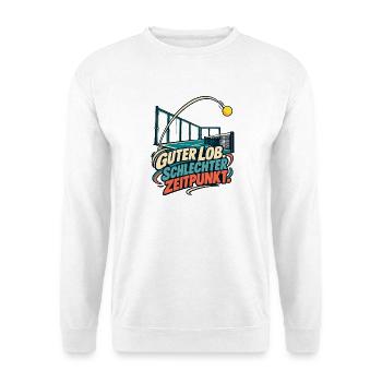 Padel - G uter Lob Schlechter Zeitpunkt - Unisex Pullover - Weiß - Vorne - Alina (178cm) & Michal (187cm)