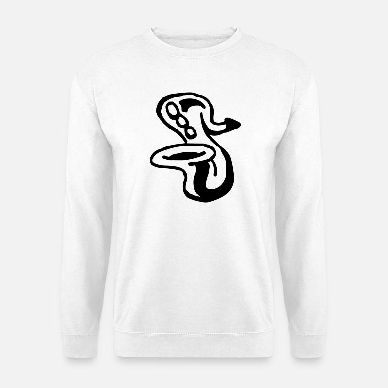 Saxophon - Unisex Pullover - Weiß