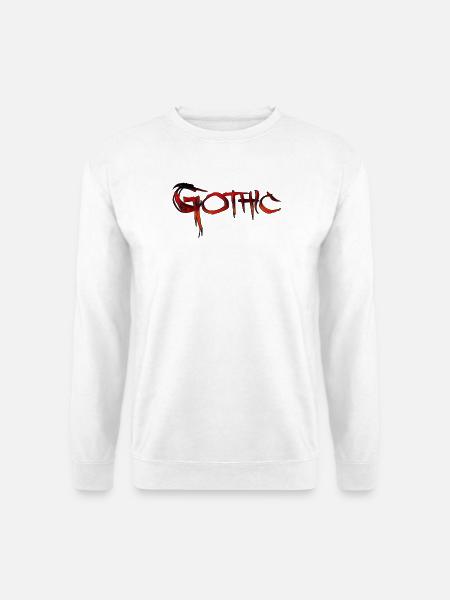 Gothic Flammen Schrift - Unisex Pullover - Weiß